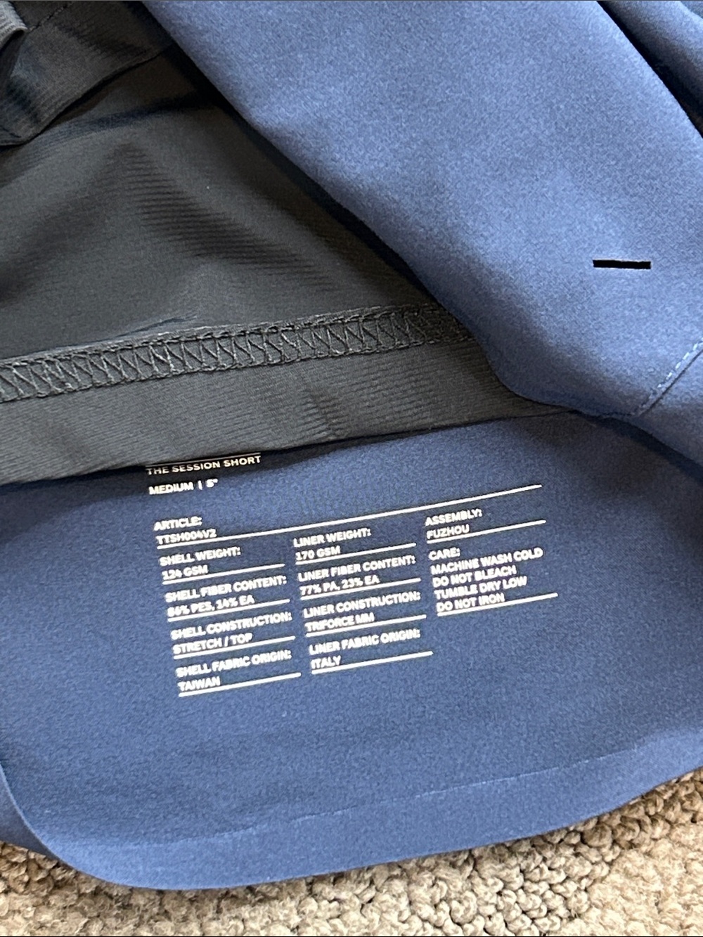 Ten Thousand The Session Short 5” in Midnight Blue Size Medium - Picture 7 of 7